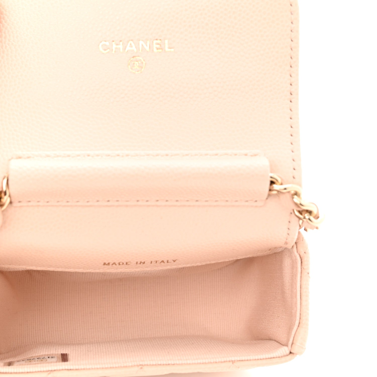 Chanel Caviar Quilted Mini Clutch With Chain Light Beige 5 of 12