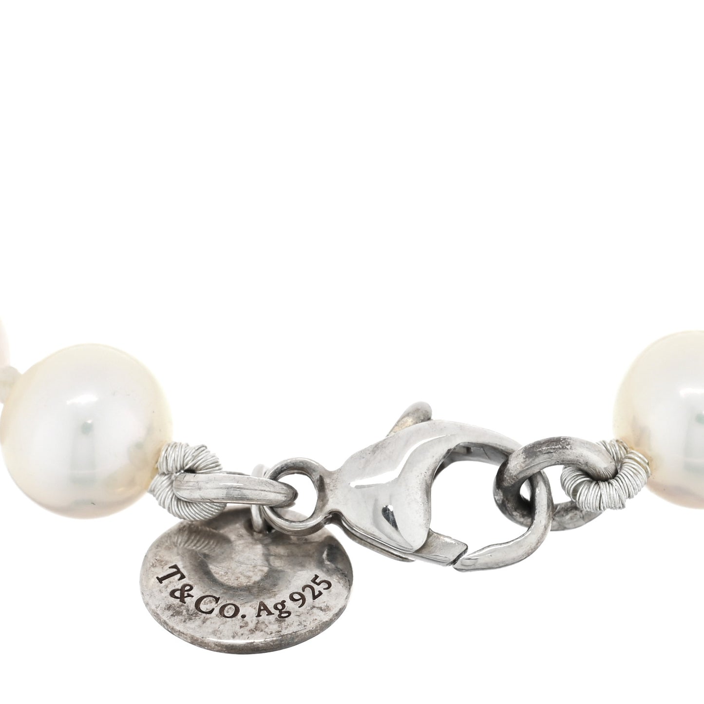 Sterling Silver Cultured Pearl Paloma Picasso Olive Leaf Heart Bracelet