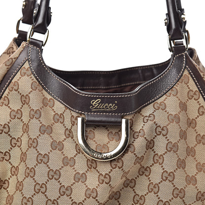 Gucci Monogram Large D Ring Hobo Dark Brown 13 of 15