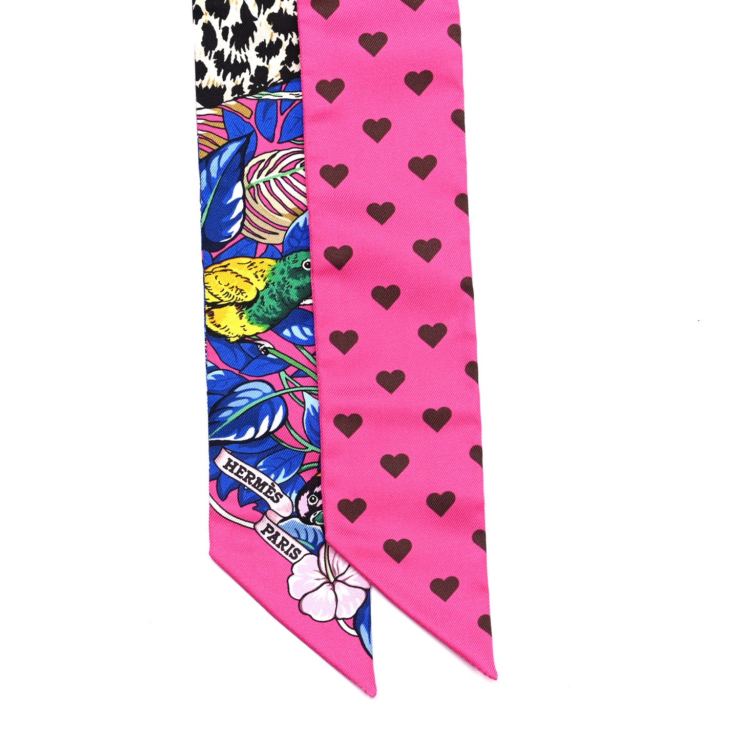 Silk Jungle Love Love Twilly Rose Vif Bleu Roy