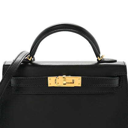 Hermes Tadelakt Mini Kelly Sellier 20 Black 8 of 11