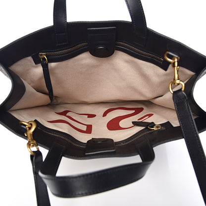 Gucci Soft GG Supreme Monogram Kingsnake Vertical Tote Black 5 of 10