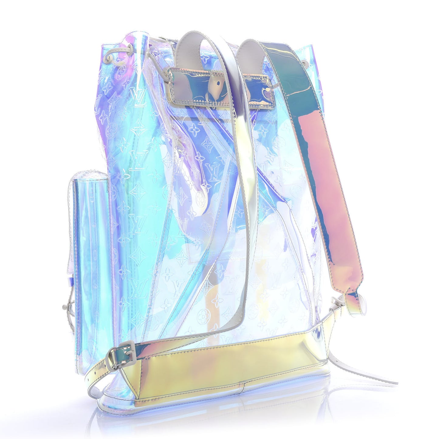 PVC Monogram Christopher Backpack GM Iridescent Prism
