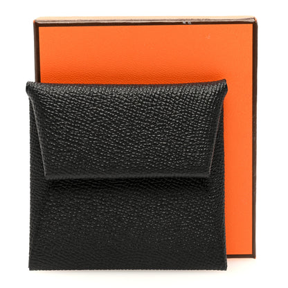 Hermes Epsom Bastia Coin Purse Black 7 of 7