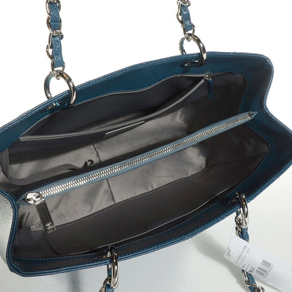 Chanel Caviar Grand Shopping Tote GST Dark Blue 5 of 7