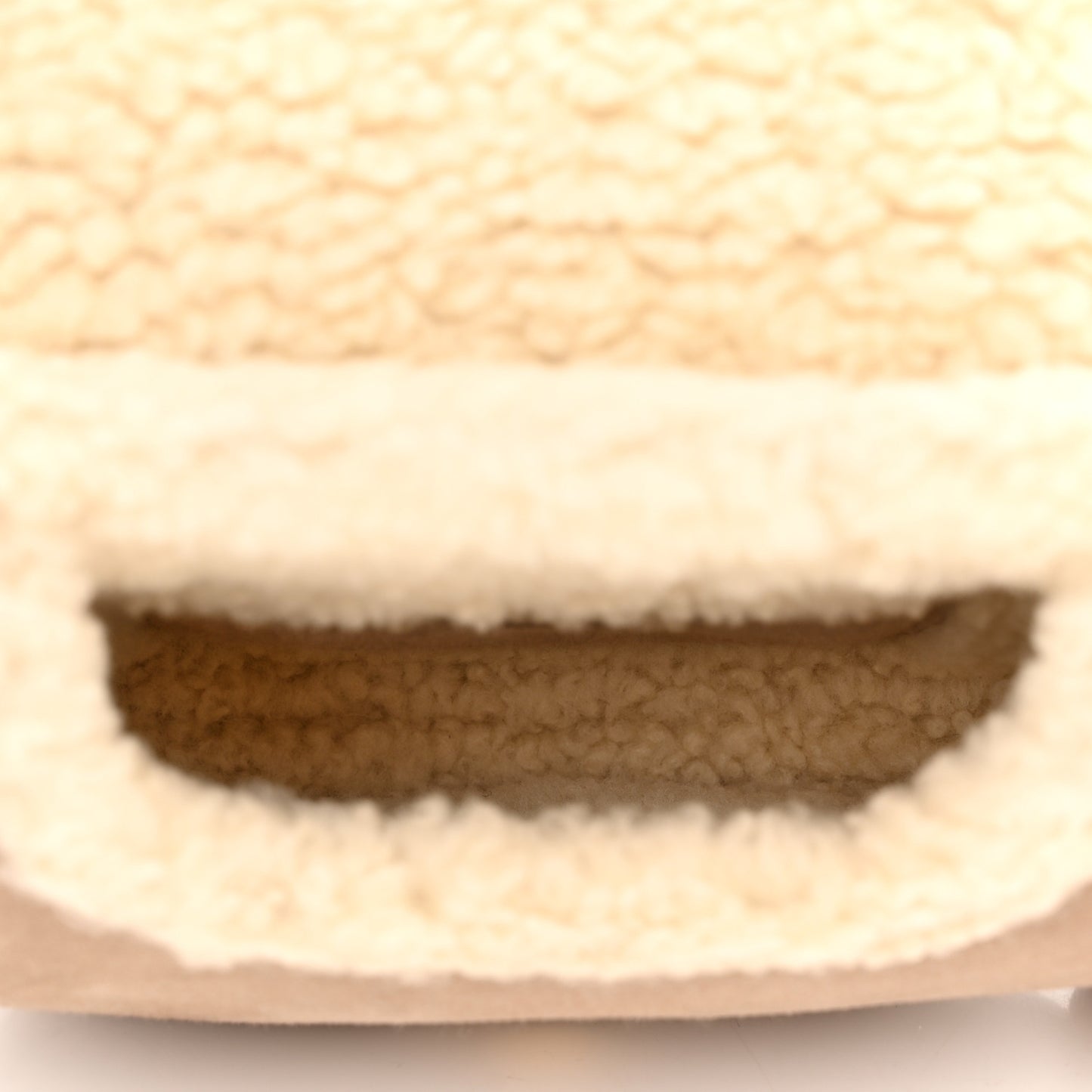 Suede Shearling Small Bobby Flap Beige