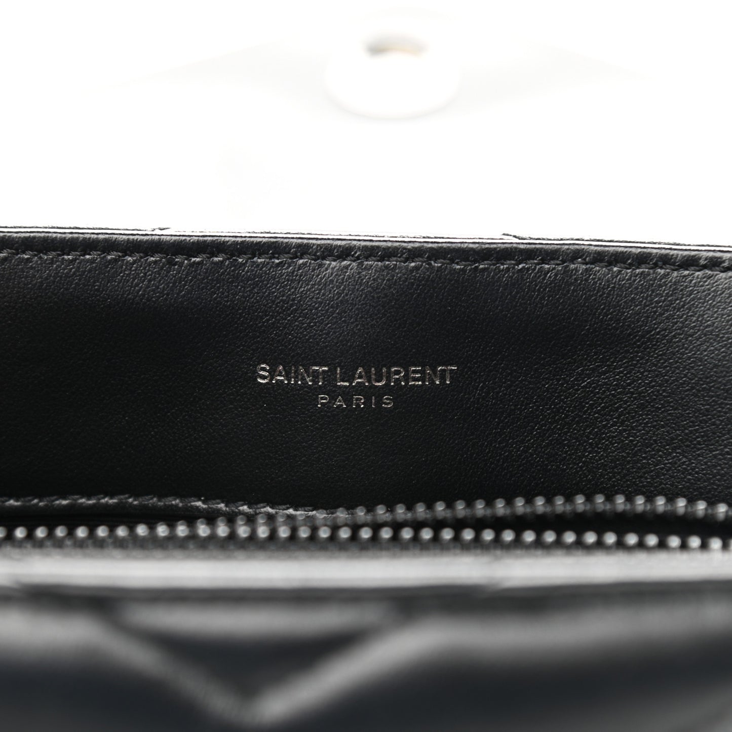 Calfskin Y Quilted Monogram Small Loulou Chain Satchel Black