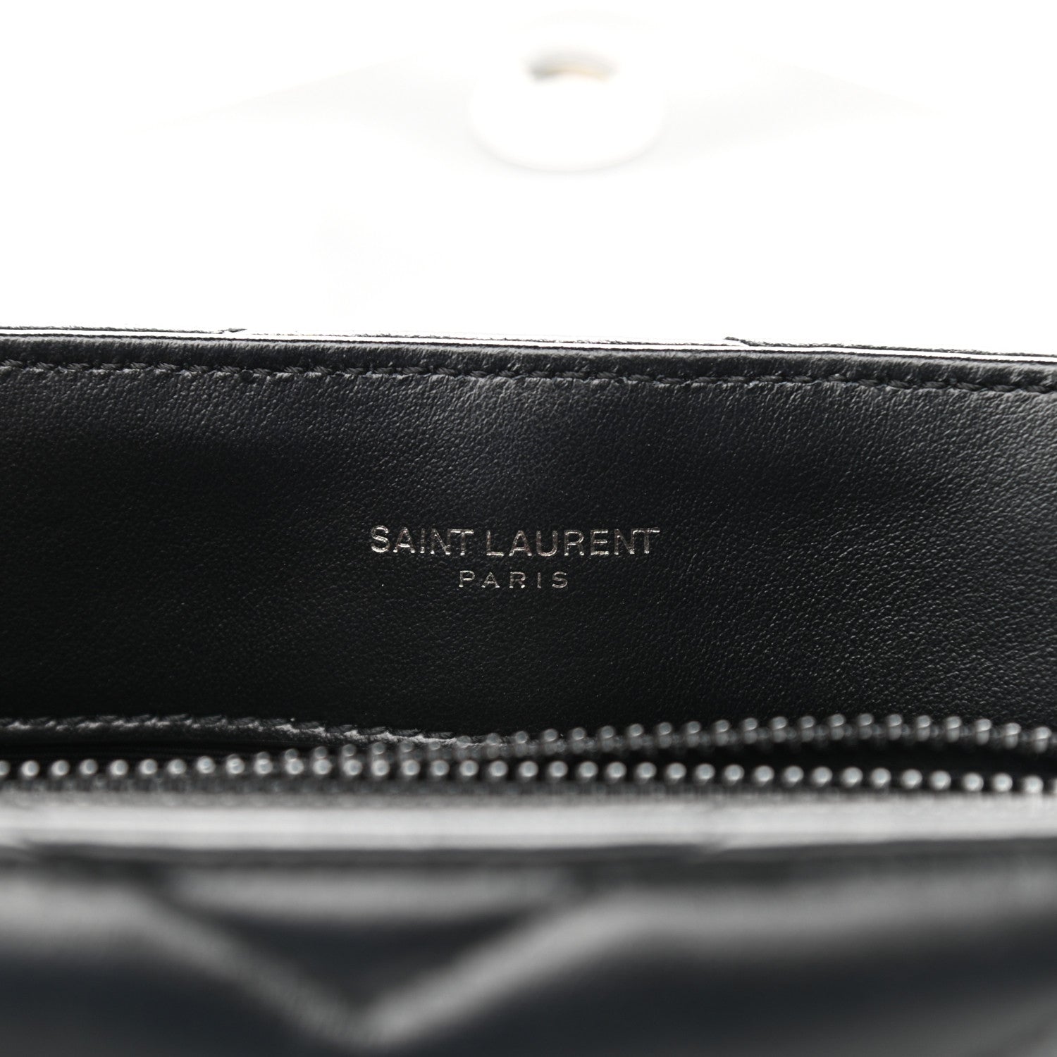 Saint Laurent Calfskin Y Quilted Monogram Small Loulou Chain Satchel Black 5 of 10