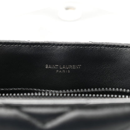 Saint Laurent Calfskin Y Quilted Monogram Small Loulou Chain Satchel Black 5 of 10