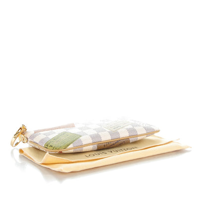 Louis Vuitton Damier Azur Trunks Labels Pochette Milla MM 4 of 7