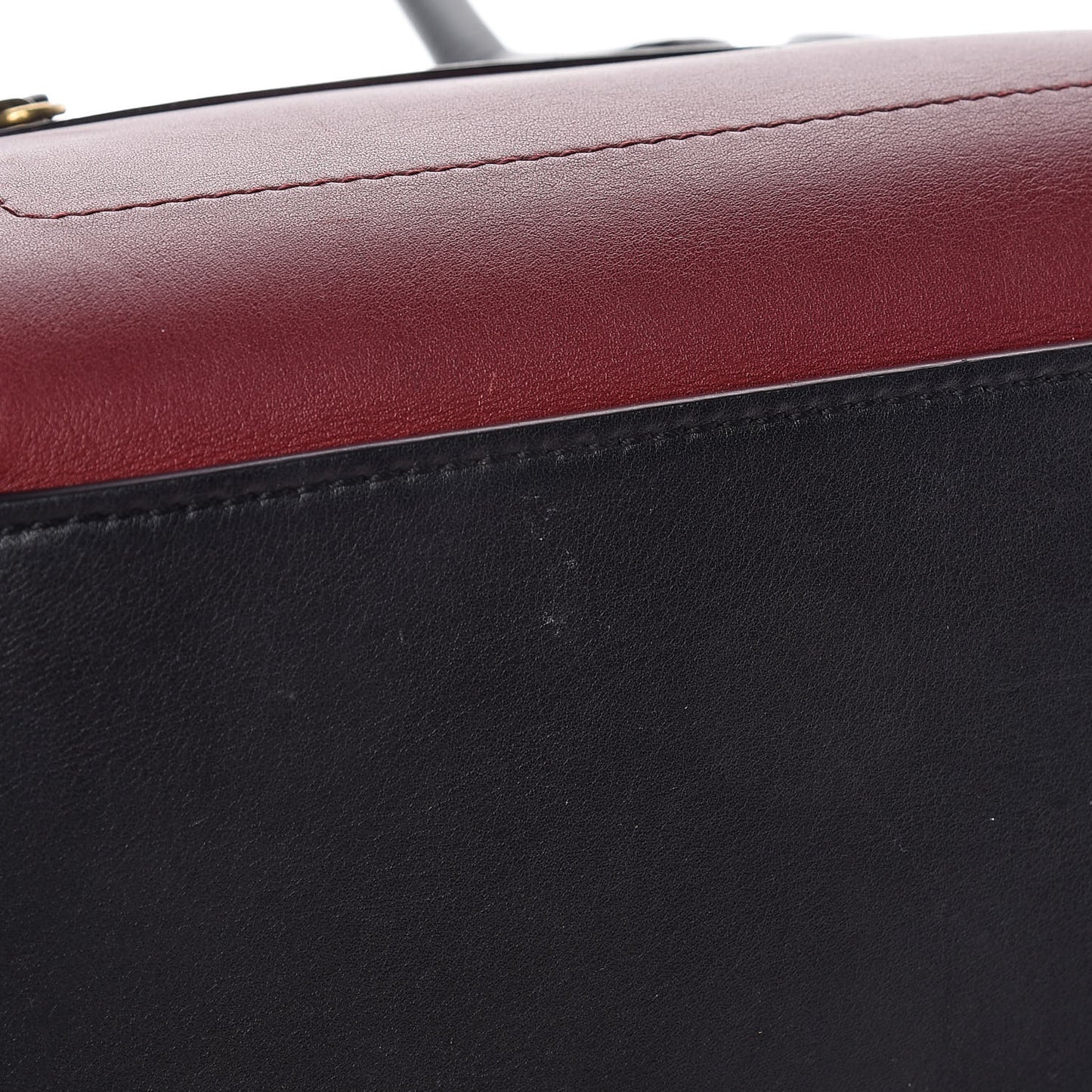 Smooth Calfskin Suede Mini Tri-Color Luggage Rust