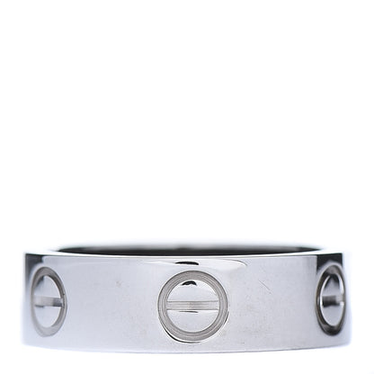 Cartier 18K White Gold 5.5mm LOVE Ring 51 5.75 1 of 6