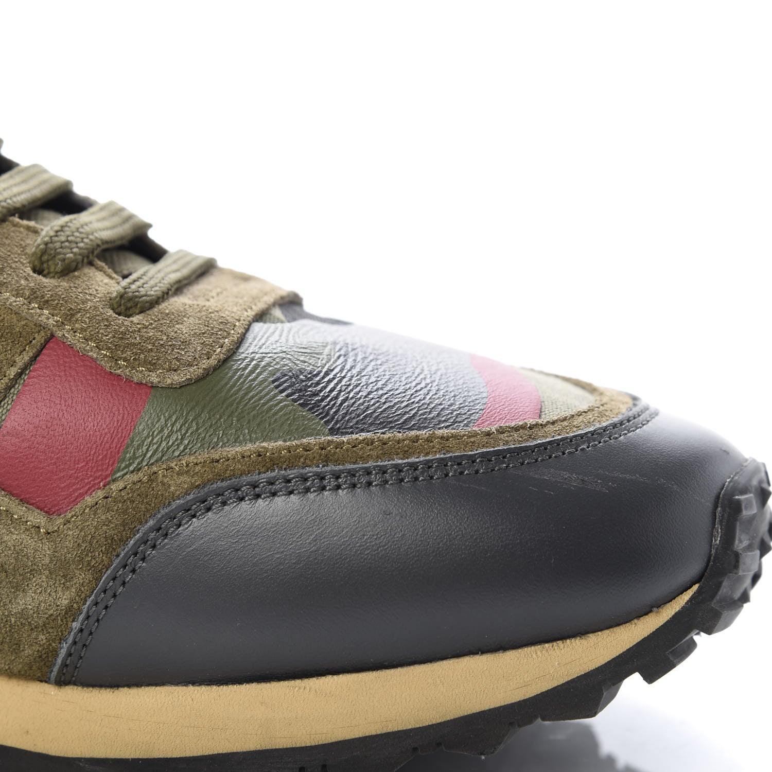Valentino Garavani Nappa Suede Camouflage Mens Rockrunner Sneakers 42 Multicolor 10 of 11