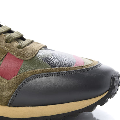 Valentino Garavani Nappa Suede Camouflage Mens Rockrunner Sneakers 42 Multicolor 10 of 11