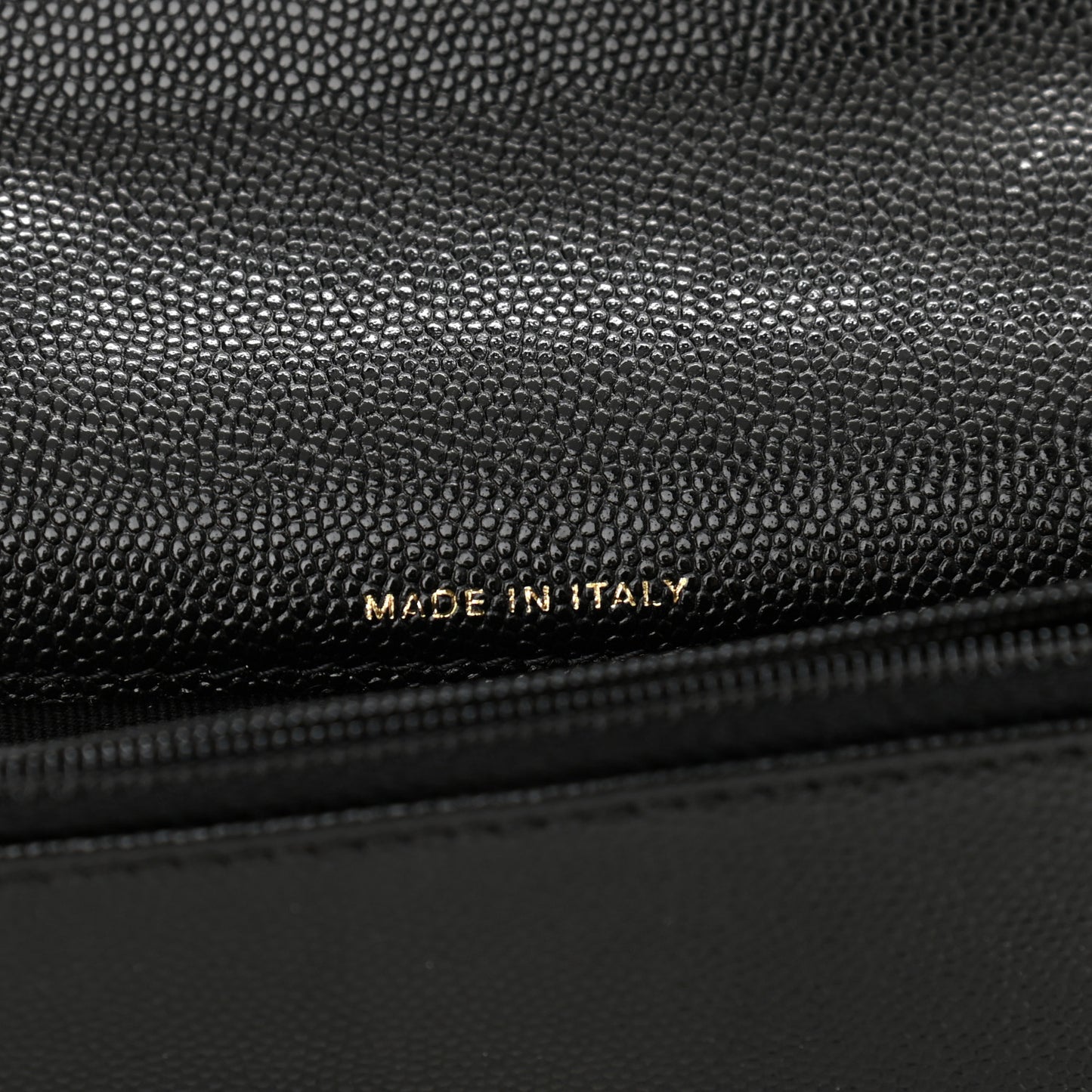 Caviar Quilted Pocket Twins Clutch With Chain Black