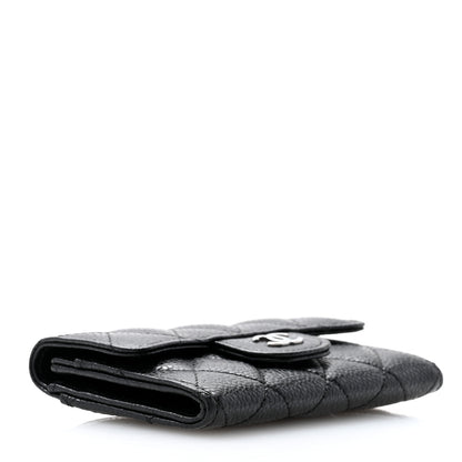 Chanel Caviar Quilted Flap Card Holder Wallet Black 4 of 10