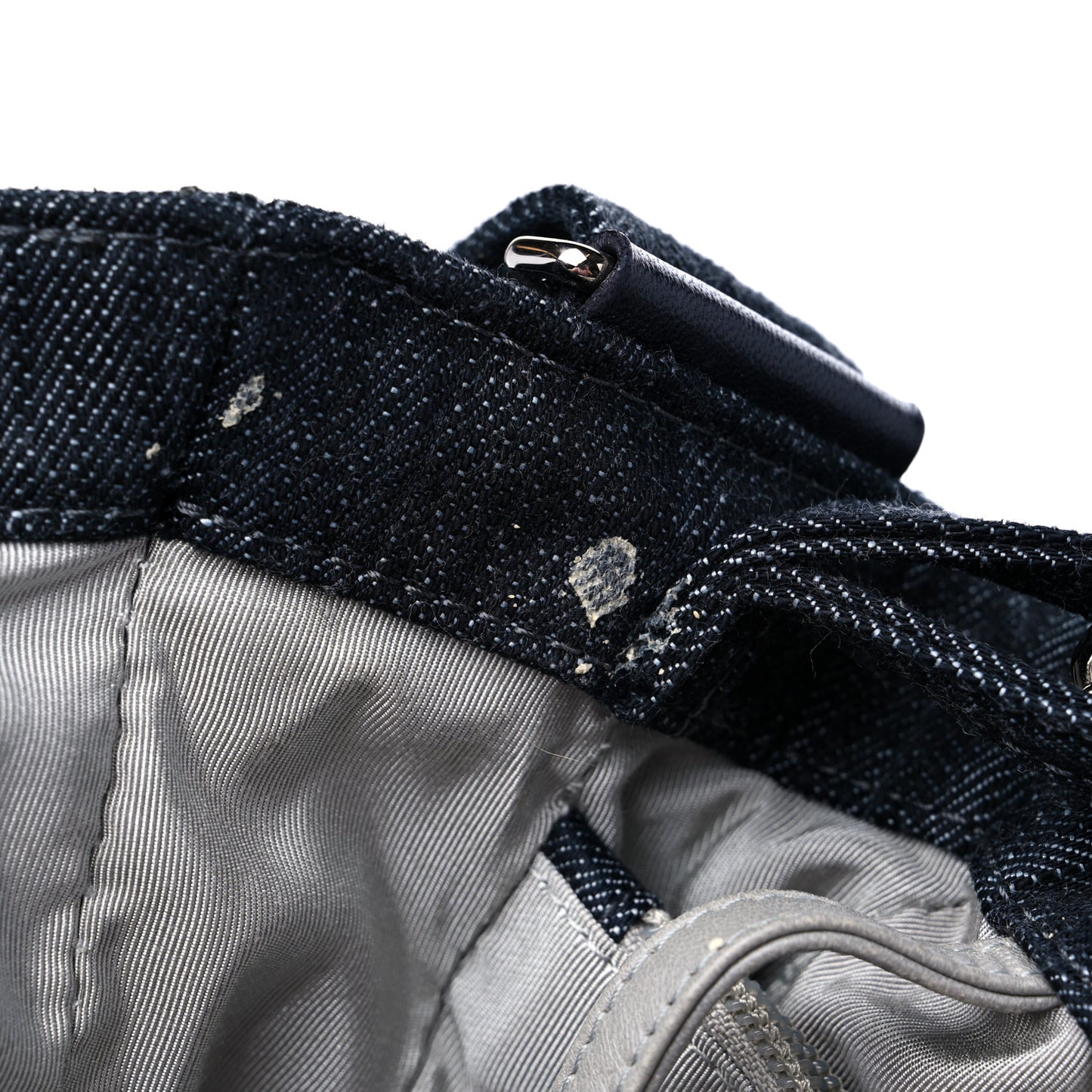 Denim Quilted Stretch Spirit Messenger Bag Dark Blue