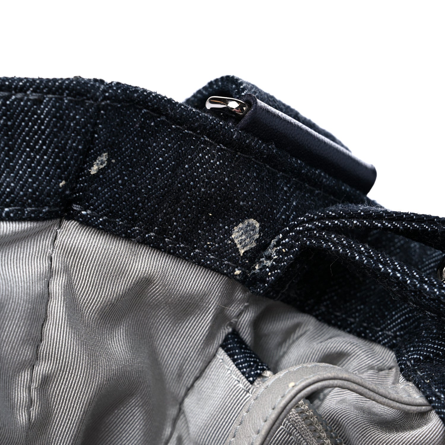 Chanel Denim Quilted Stretch Spirit Messenger Bag Dark Blue 10 of 12