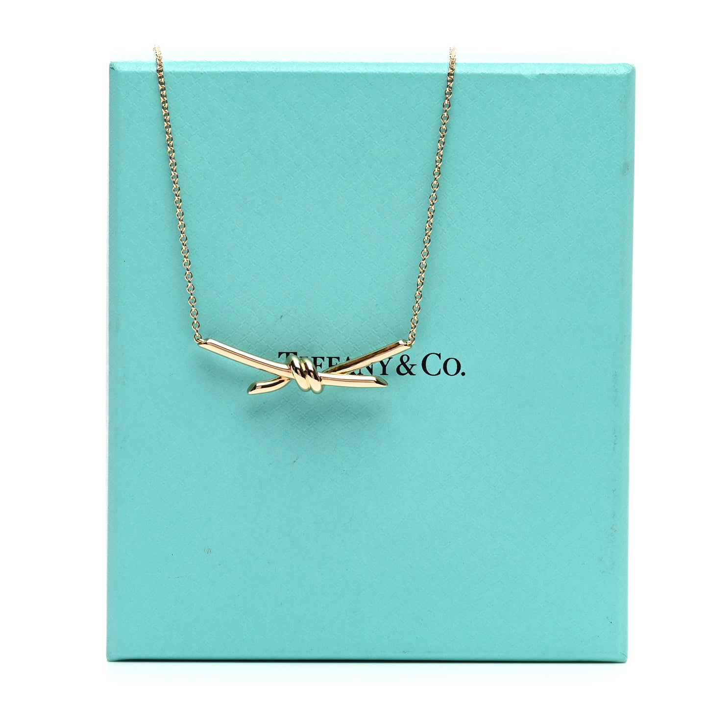18K Rose Gold Knot Necklace