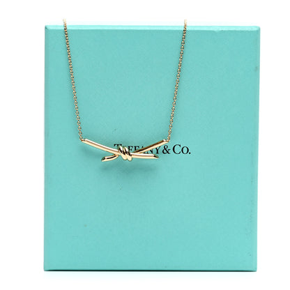 Tiffany 18K Rose Gold Knot Necklace 5 of 5