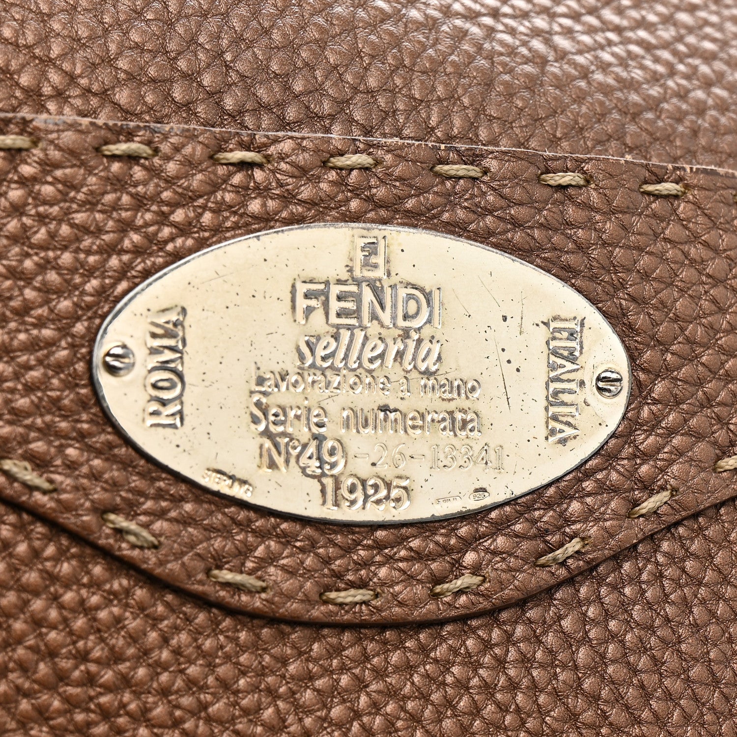 Fendi Cuoio Romano Selleria Messenger Bronze 18 of 18
