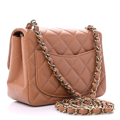 Chanel Lambskin Quilted Mini Square Flap Brown 3 of 10
