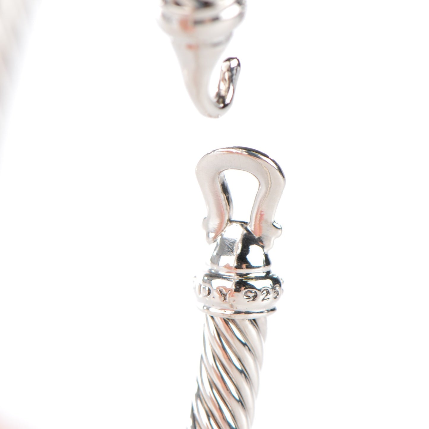 Sterling Silver Diamond 5mm Cable Buckle Bracelet