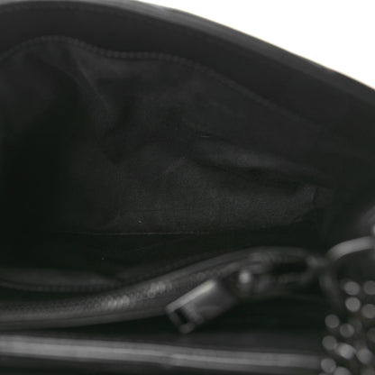 Saint Laurent Calfskin Y Quilted Monogram Monochrome Small Loulou Chain Satchel Black 5 of 10