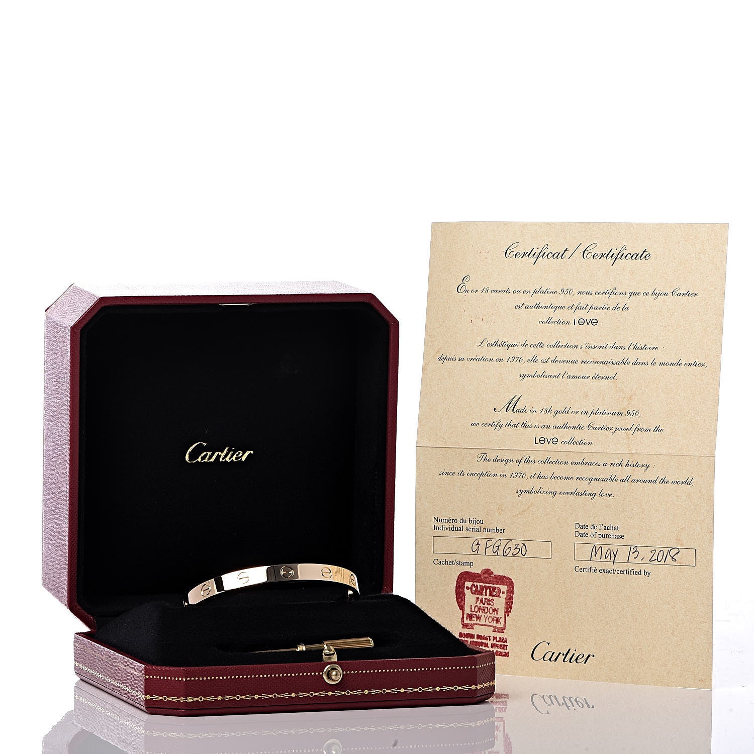 Cartier 18K Yellow Gold LOVE Bracelet 17 7 of 7