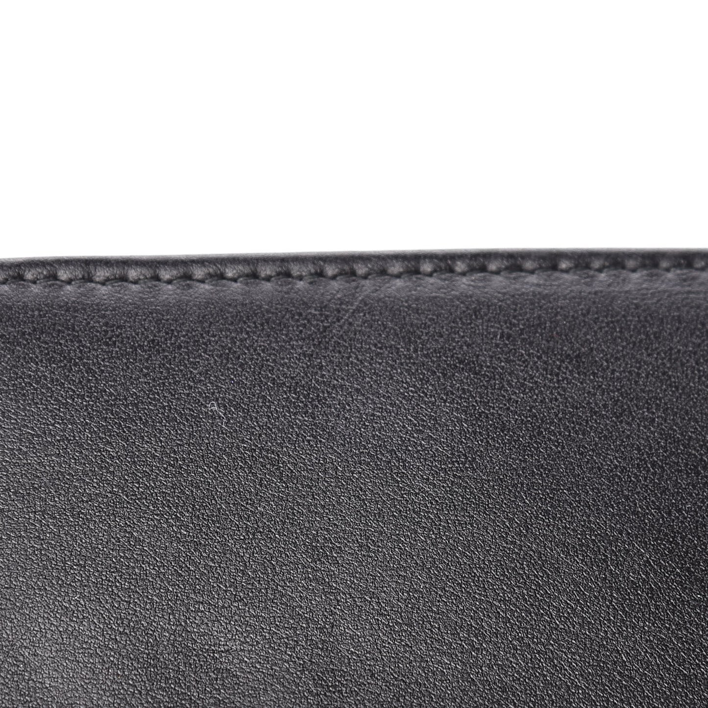 Aged Calfskin Quilted Gabrielle Wallet On Chain WOC Black