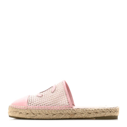 Chanel Mesh Grosgrain CC Espadrilles Mule 39 Pink 1 of 7