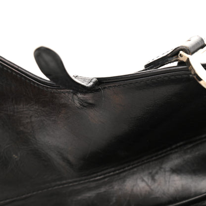 Christian Dior Calfskin Hardcore Pierced Saddle Bag Black 13 of 21