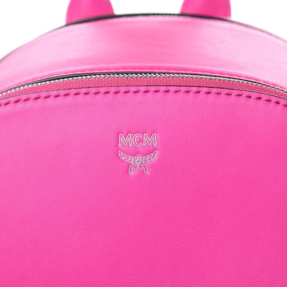 MCM Calfskin Mini Duchess Polke Studs Backpack Electric Pink 7 of 9