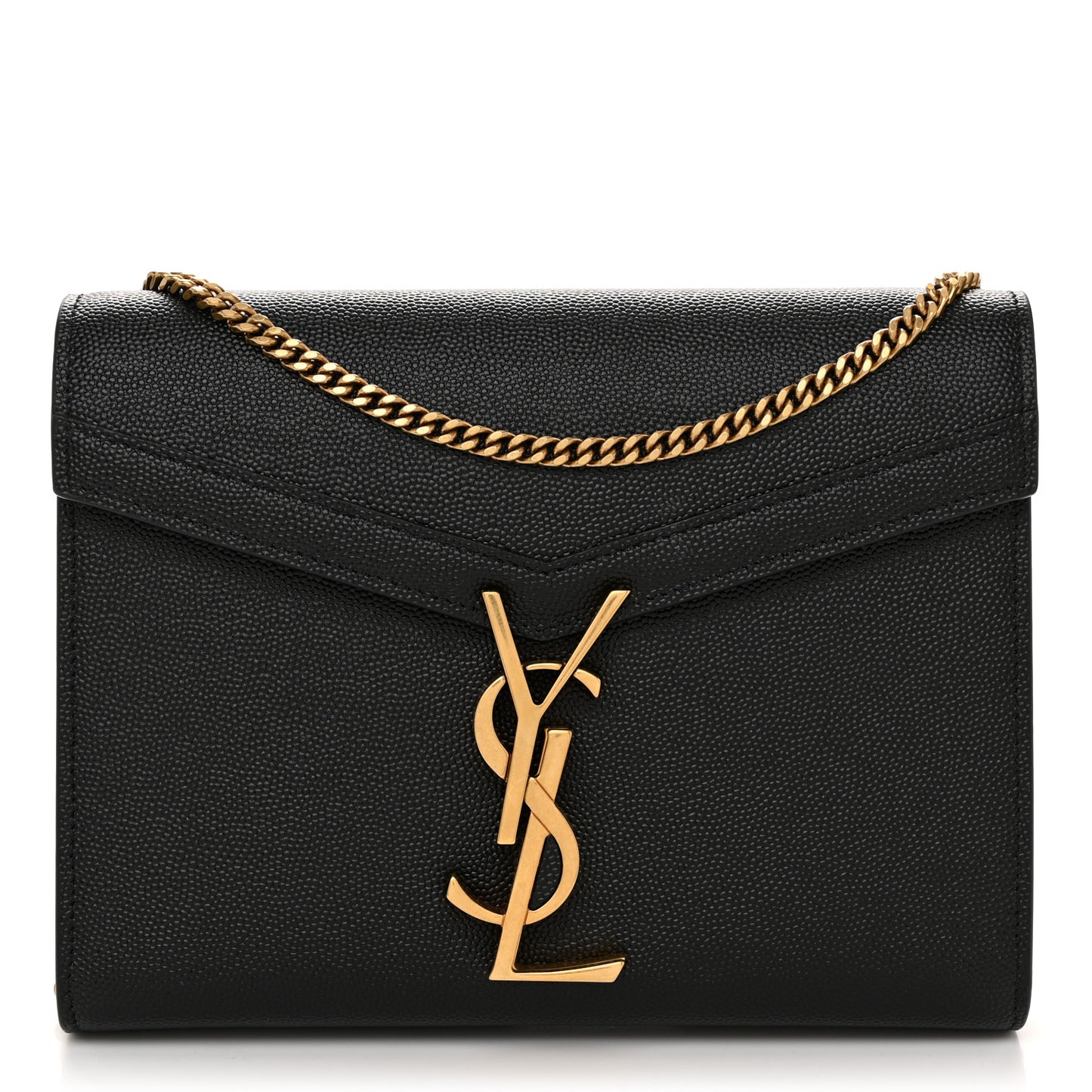 Grain De Poudre Monogram Cassandra Chain Wallet Black