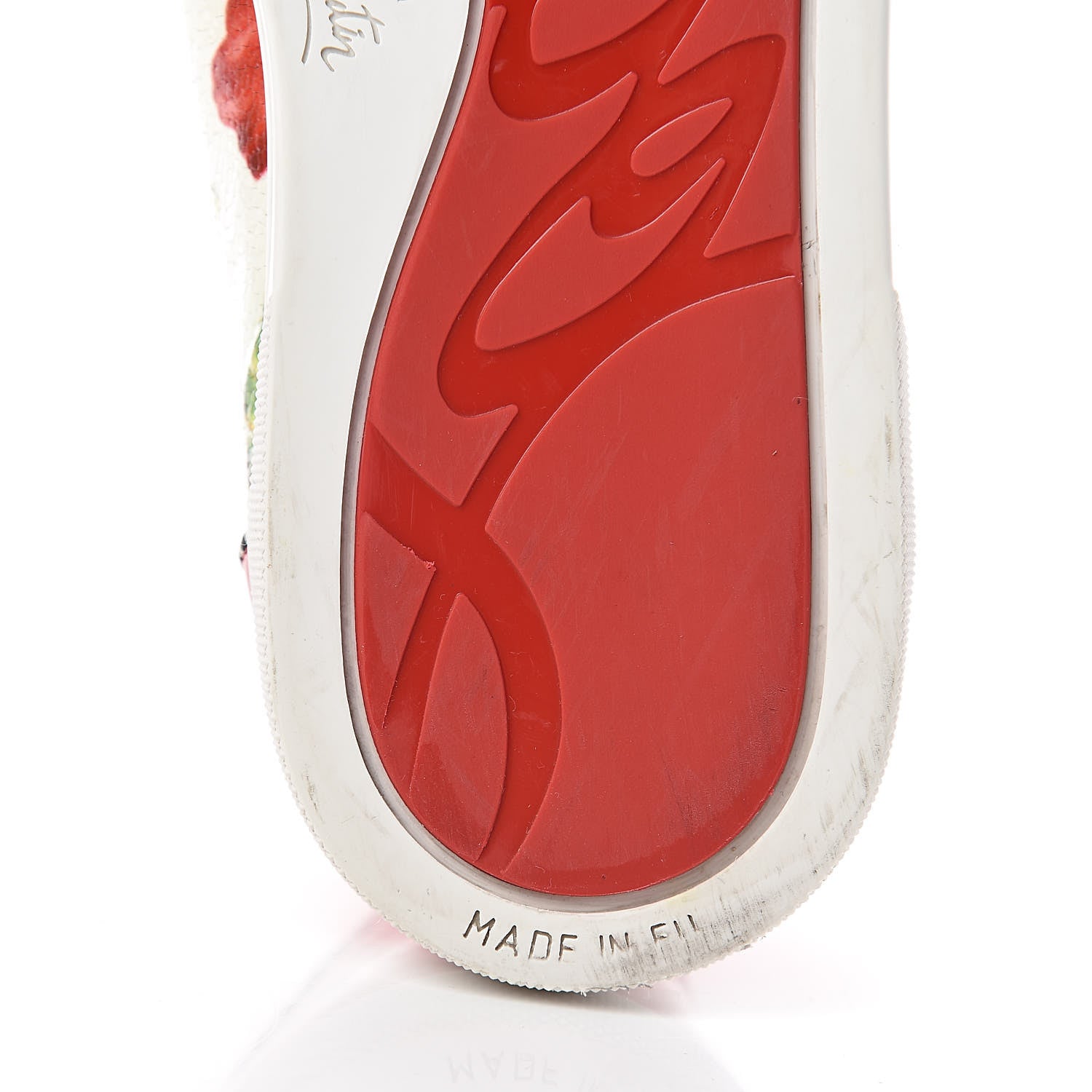 Christian Louboutin Crackled Calfskin Patent Hawaii Print Womens Seava Sneakers 38 Multi 16 of 17