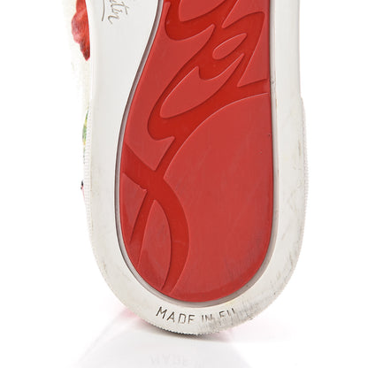 Christian Louboutin Crackled Calfskin Patent Hawaii Print Womens Seava Sneakers 38 Multi 16 of 17