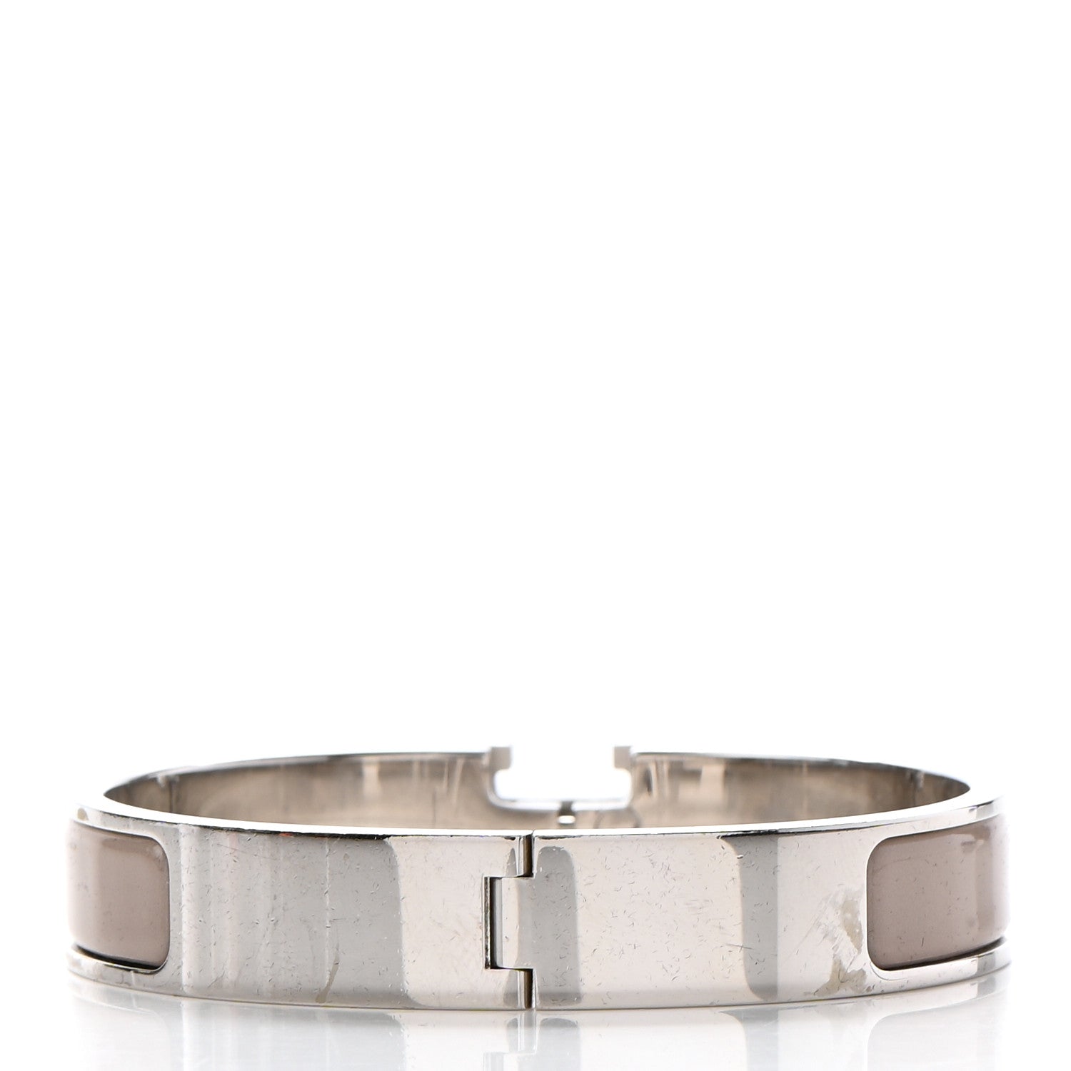 Hermes Enamel Narrow Clic Clac H Bracelet GM Marron Glace 3 of 6