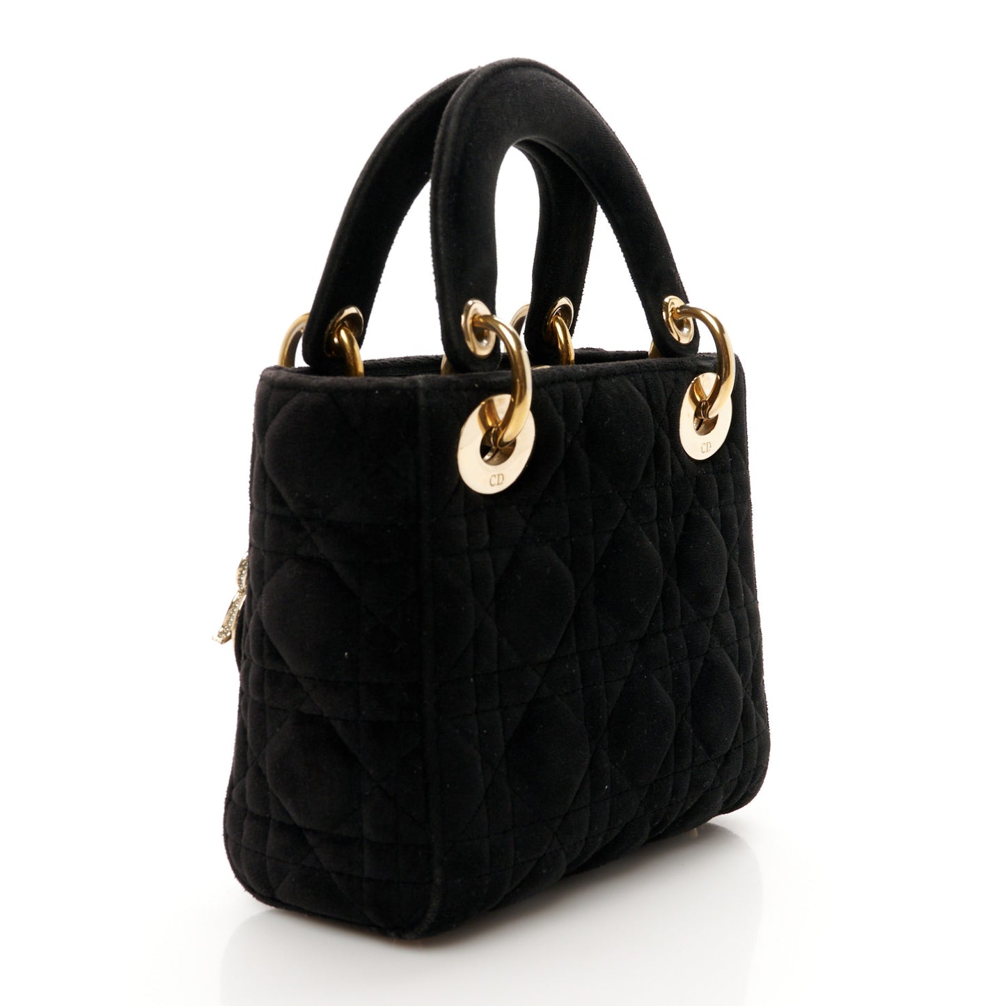 Velvet Mini Lady Dior Black