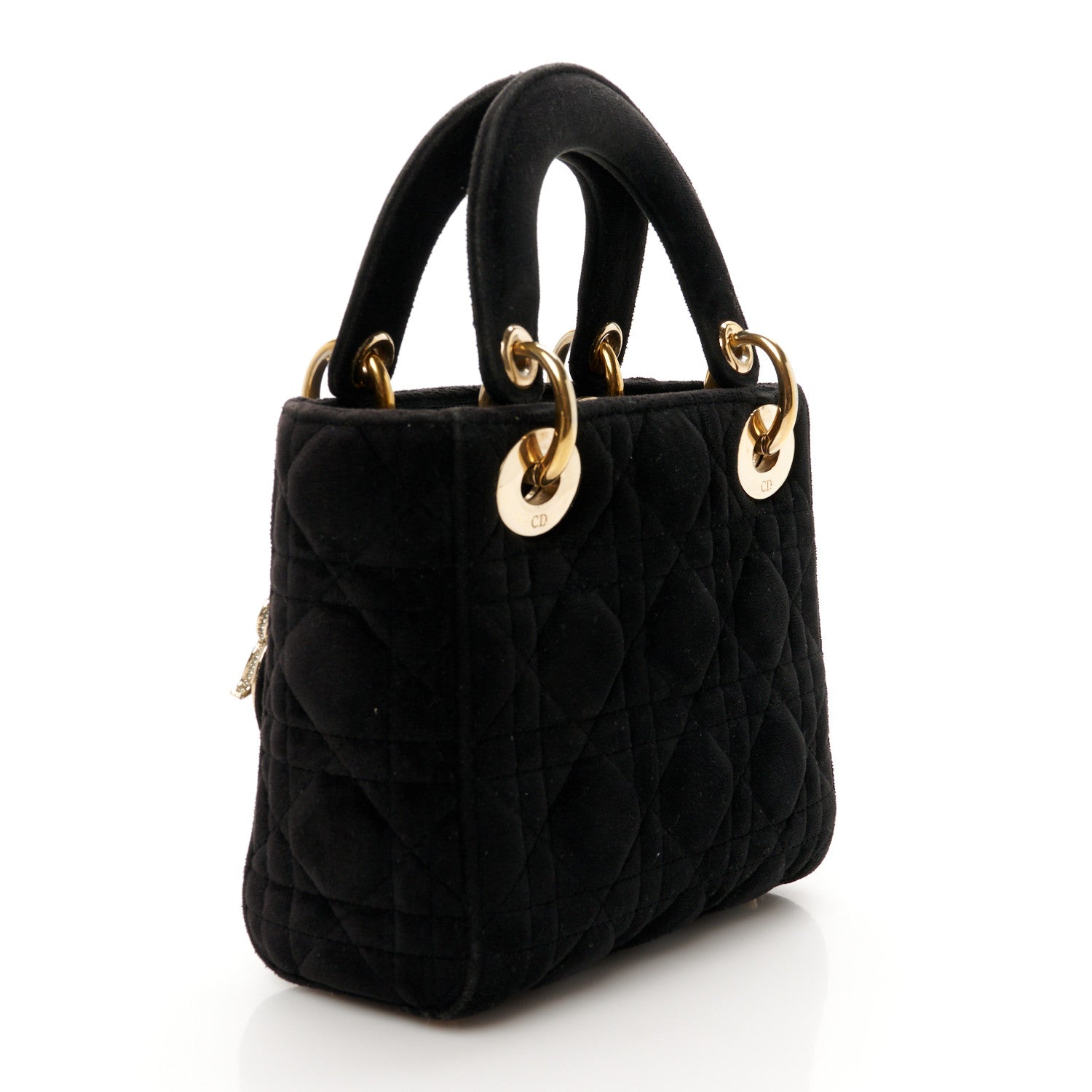 Christian Dior Velvet Mini Lady Dior Black 3 of 10