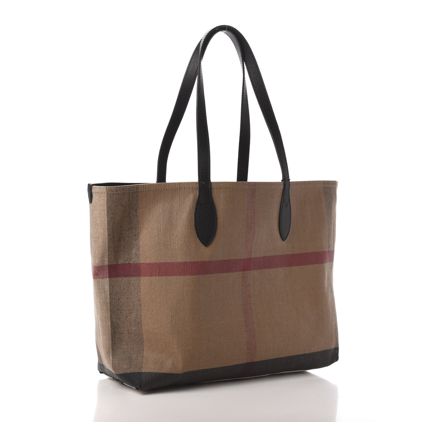 Coated Canvas Mega Check Medium Doodle Tote Black