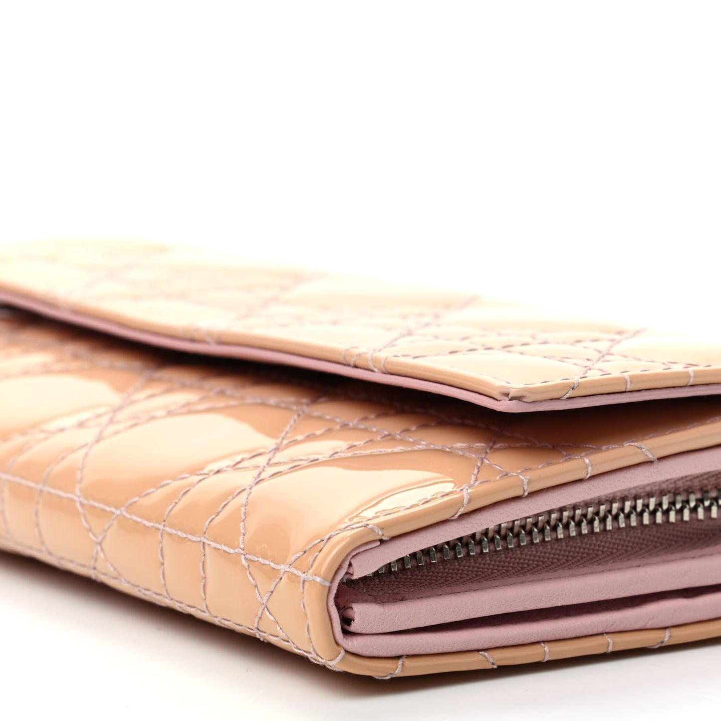 Patent Cannage Rendezvous Chain Wallet Pale Pink