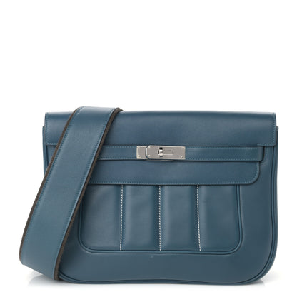 Hermes Veau Swift Sac Berline 28 Bleu Thalassa 1 of 10