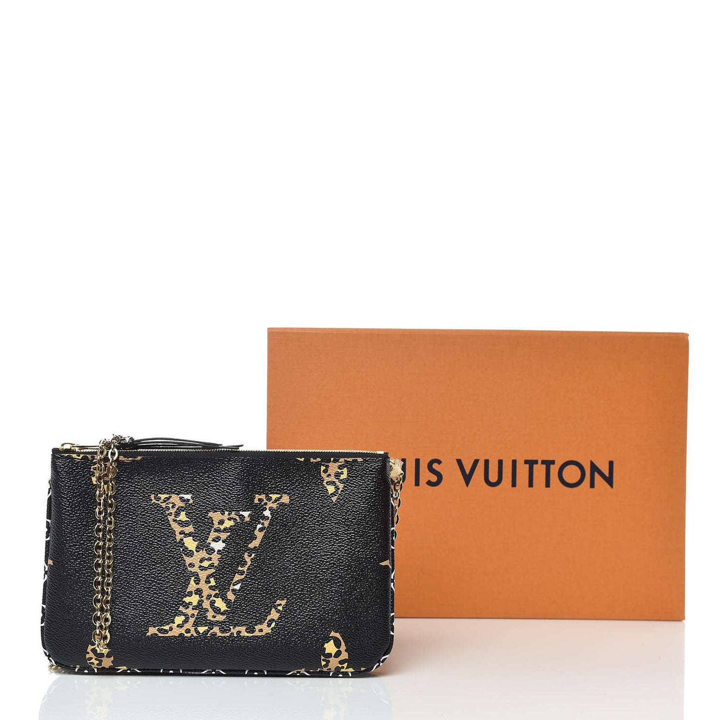 Monogram Giant Jungle Pochette Double Zip Black