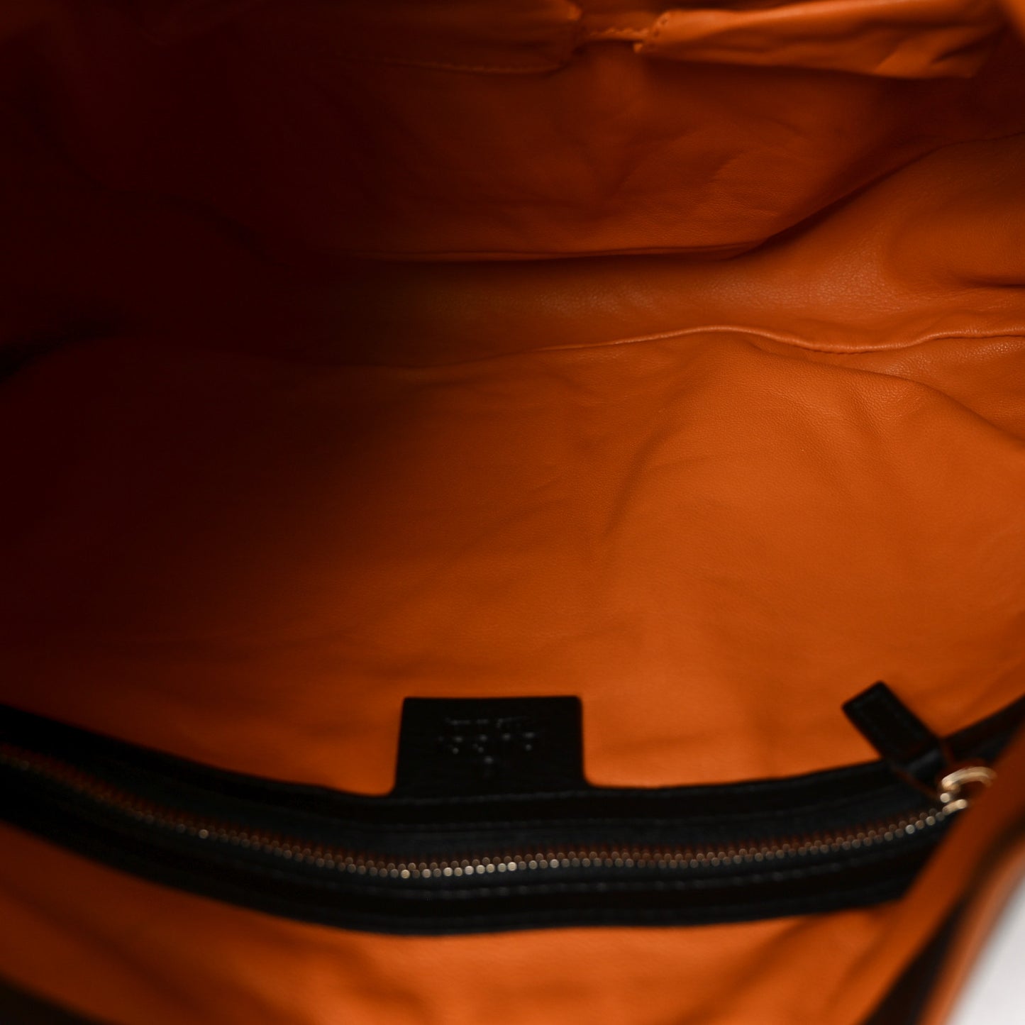 Nubuck Medium New Jackie Shoulder Bag Black Orange