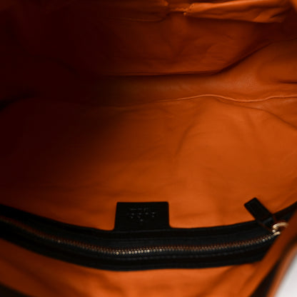 Gucci Nubuck Medium New Jackie Shoulder Bag Black Orange 5 of 10