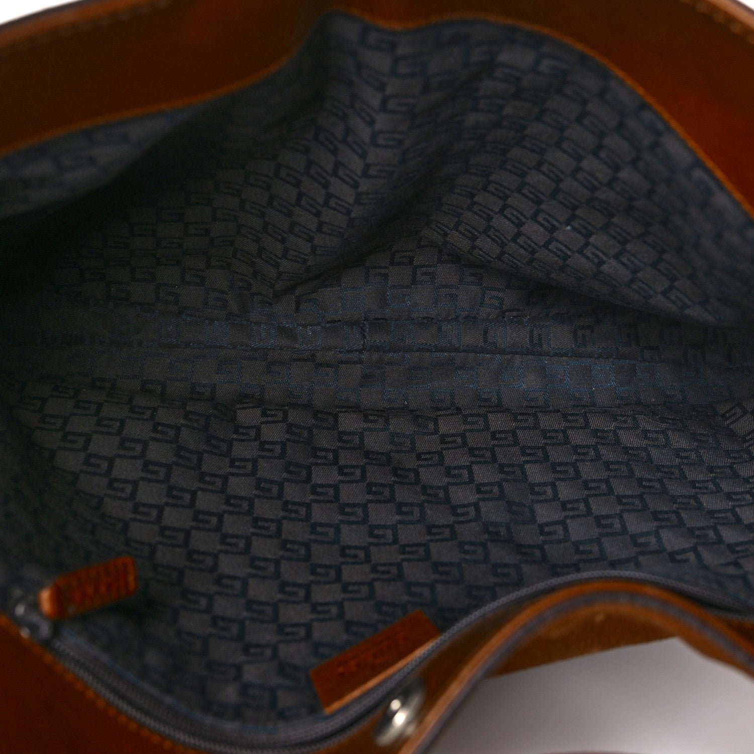 Gucci Suede Horsebit Drawstring Hobo Brown 7 of 12