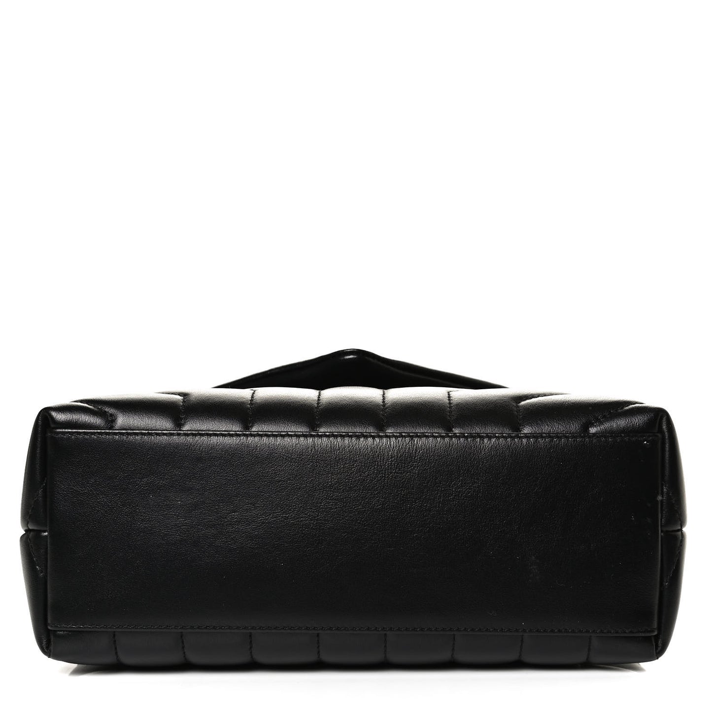 Calfskin Y Quilted Monogram Small Loulou Chain Satchel Black