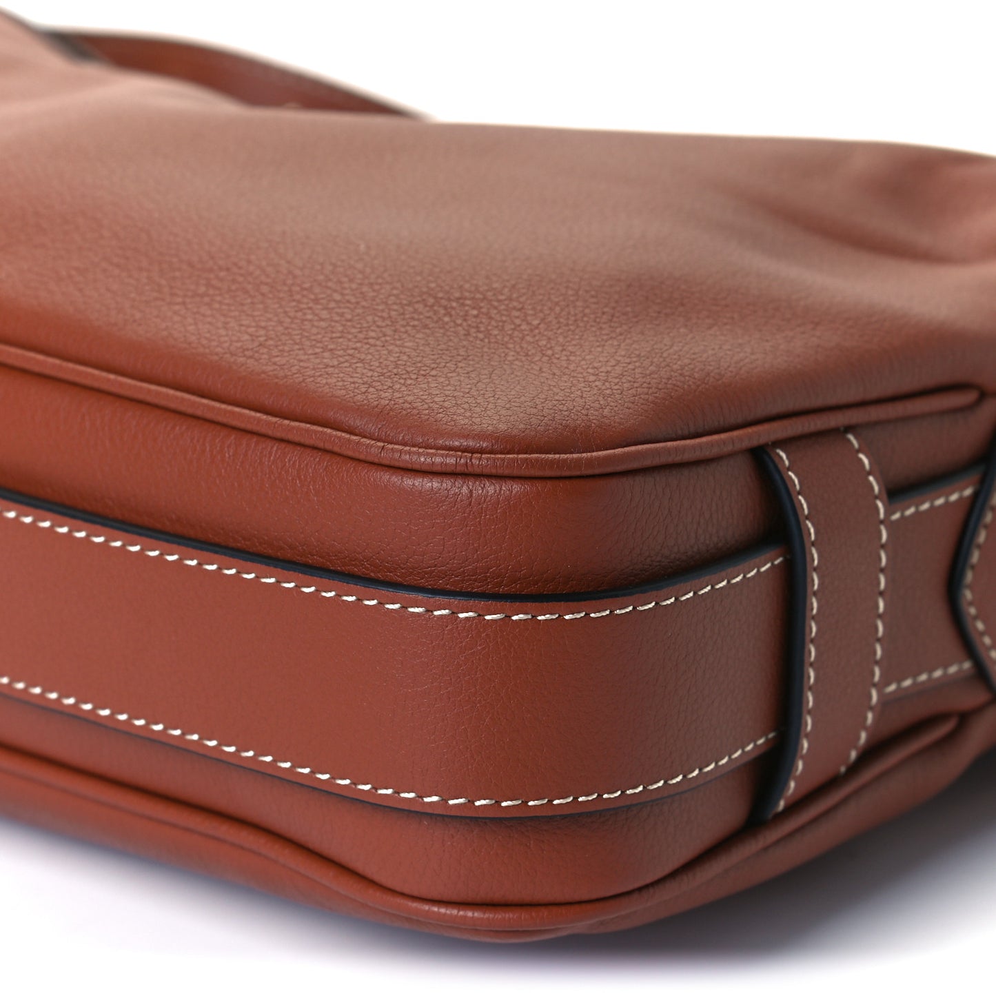 Supple Calfskin Medium Romy Shoulder Bag Tan