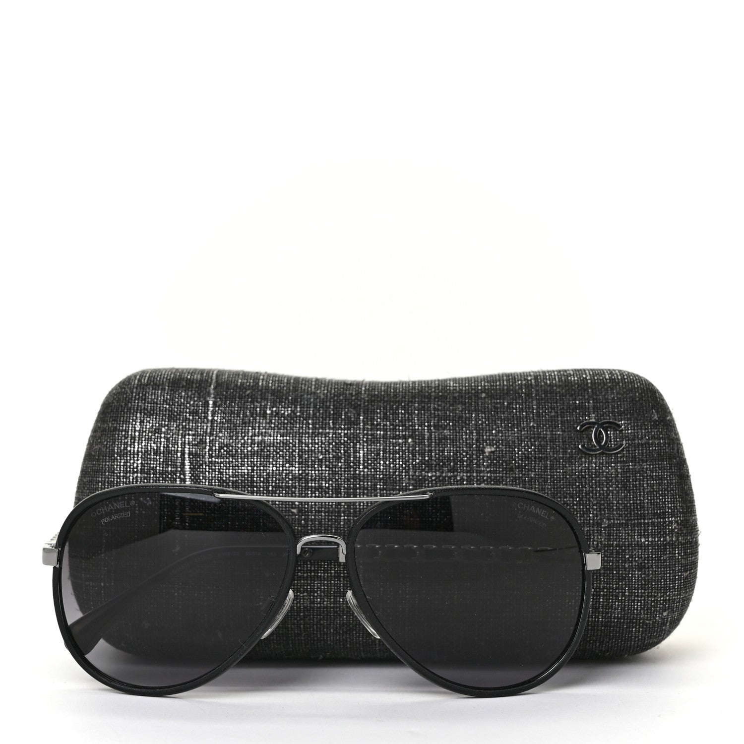 Chanel Polarized Pilot Winter Sunglasses 4219-Q Black 7 of 7