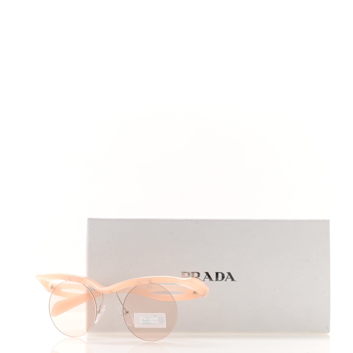 Metal Runway Sculpted Sunglasses Peach